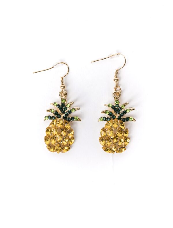 Kostümzubehör Ohrringe Ananas gelb