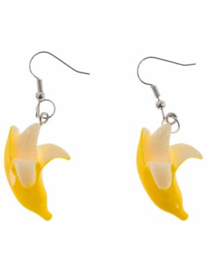 Kostümzubehör Ohrringe Banane gelb