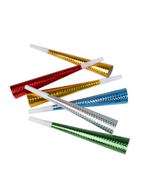 Kostümzubehör Party Tröte Laser 6 Stk. Farbe: bunt