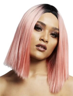 Kostümzubehör Perücke A-Linien-Bob pink