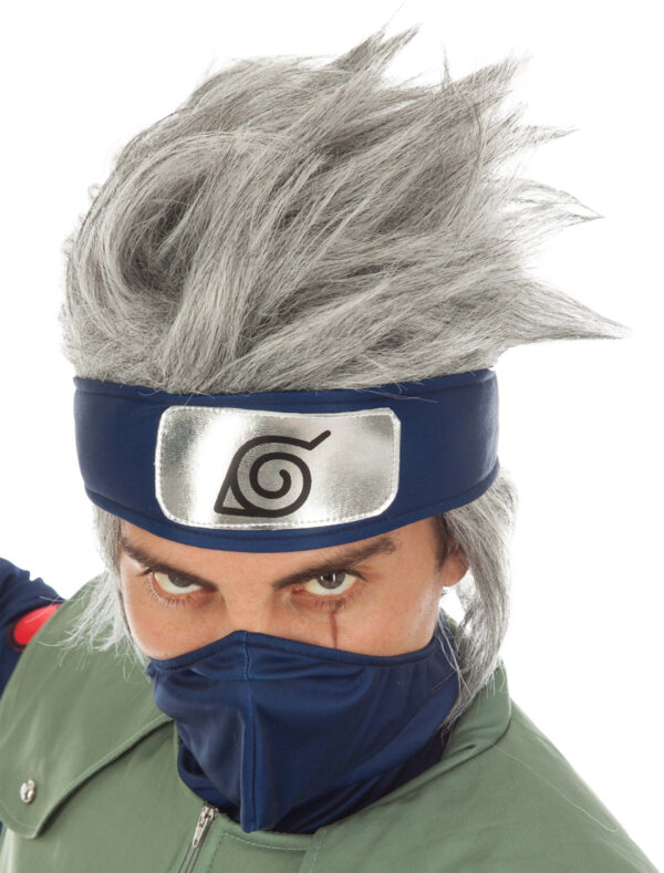 Kostümzubehör Perücke Kakashi Herren grau