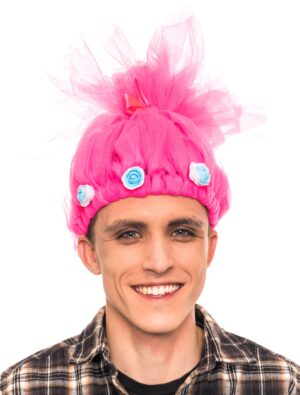 Kostümzubehör Perücke Troll pink