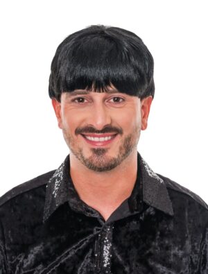 Kostümzubehör Perücke kurz schwarz