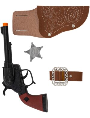 Kostümzubehör Pistolen Set schwarz
