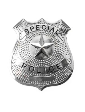 Kostümzubehör Polizeimarke Special Police silber
