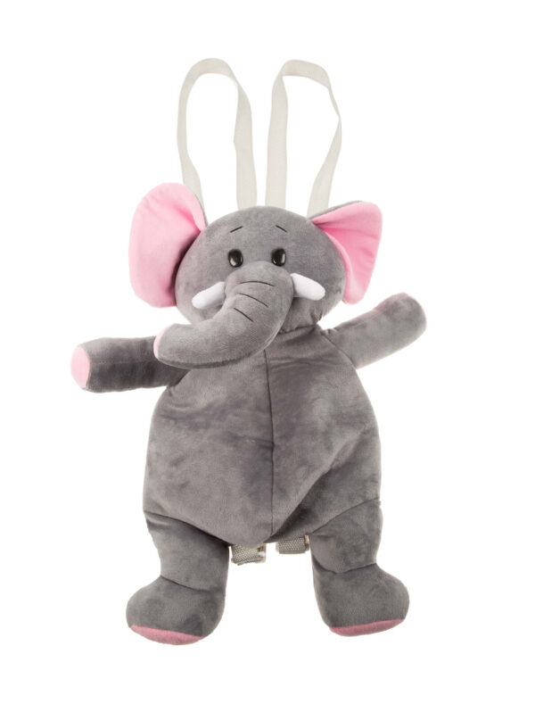 Kostümzubehör Rucksack Plüsch Elefant Farbe: grau