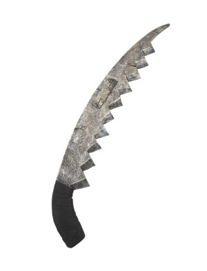 Kostümzubehör Säge gebogen 63cm Farbe: silber