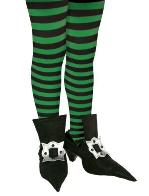 Kostümzubehör Schuhüberzieher Hexe Farbe: schwarz
