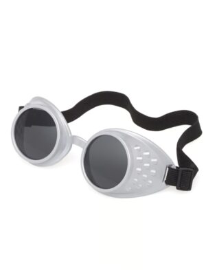 Kostümzubehör Schweißerbrille silber