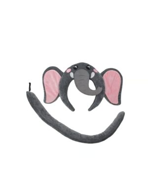 Kostümzubehör Set Elefant 2-tlg. grau