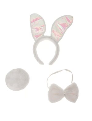 Kostümzubehör Set Hase 3tlg. Farbe: weiß
