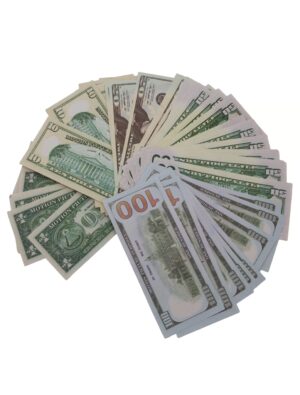Kostümzubehör Spielgeld Dollarnoten bunt Farbe: bunt