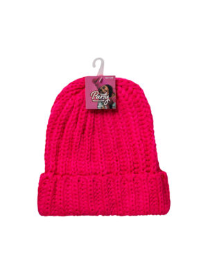 Kostümzubehör Strickmütze neonpink one size