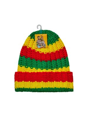Kostümzubehör Strickmütze rot/gelb/grün one size