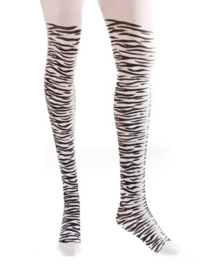 Kostümzubehör Strumpfhose Zebra  XXL/3XL Farbe: