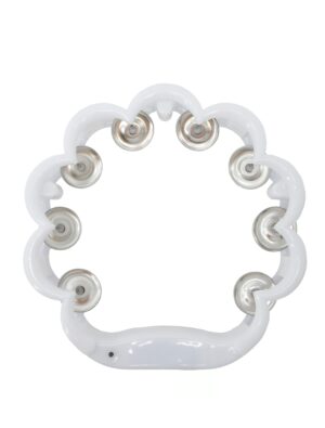 Kostümzubehör Tambourin blinkend weiß