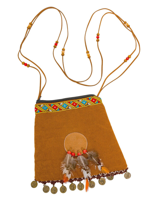 Kostümzubehör Tasche Indianer braun