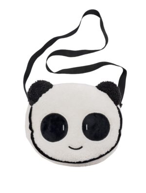 Kostümzubehör Tasche Panda Plüsch Farbe: schwarz/weiß
