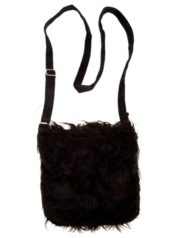 Kostümzubehör Tasche Plüsch schwarz
