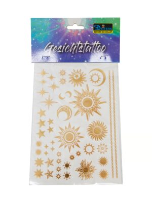 Kostümzubehör Tattoo Galaxy Metallic gold