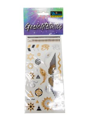 Kostümzubehör Tattoo Pharaonin Metallic gold/silber