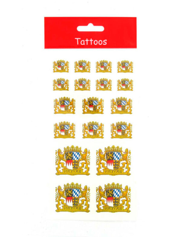 Kostümzubehör Tattoo Wappen Bayern Farbe: