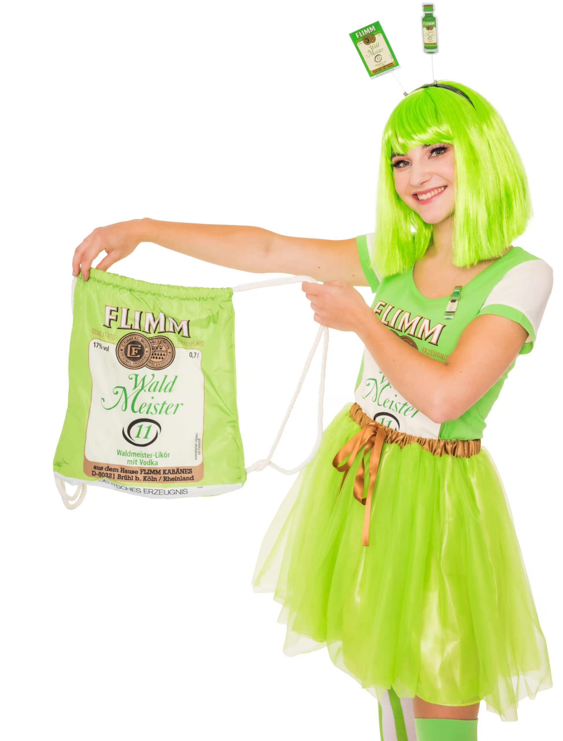 Kostümzubehör Turnbeutel FLIMM Farbe: grün 1 Kostümzubehör Turnbeutel FLIMM Farbe: grün