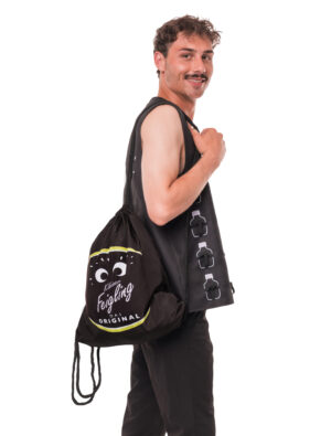 Kostümzubehör Turnbeutel Kleiner Feigling schwarz