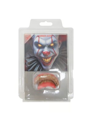 Kostümzubehör Zähne Horrorclown beige
