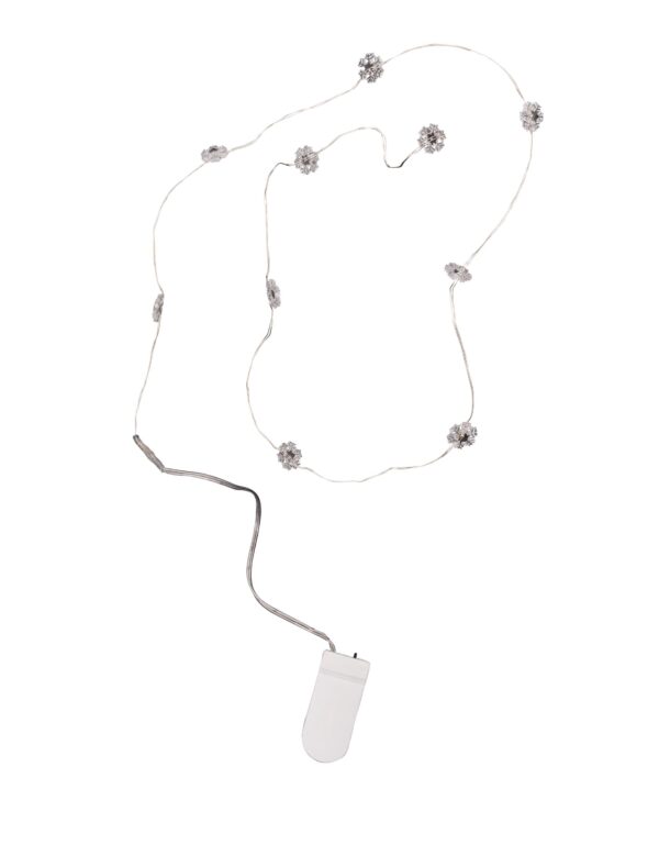 LED Lichterkette Schneeflocken 1m Farbe: weiß