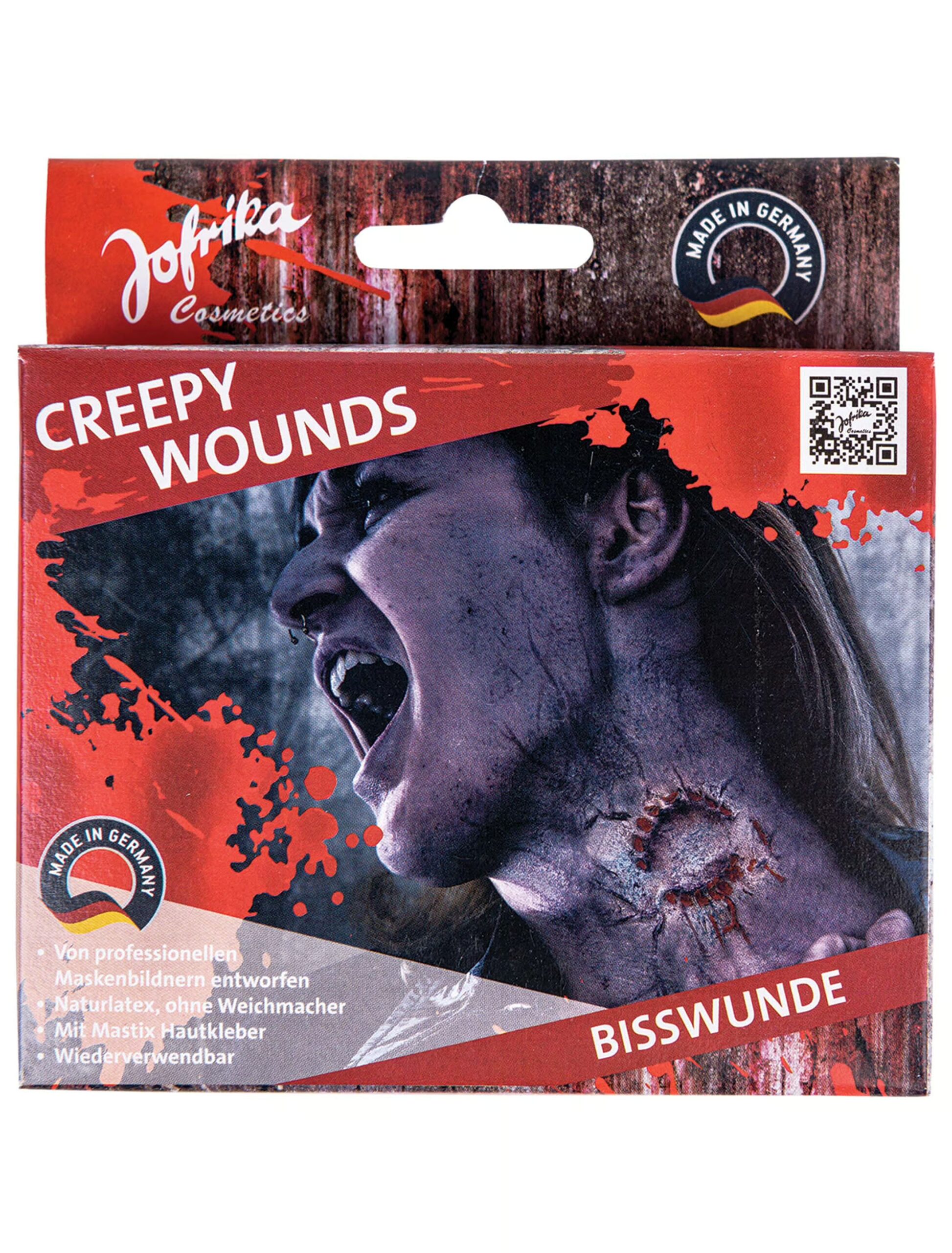 Latex Bisswunde beige/rot 1 Latex Bisswunde beige/rot