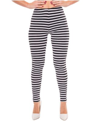 Leggings Damen schwarz/weiß S/M