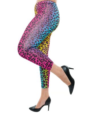Leggings Leopard Damen bunt S/M Farbe: bunt