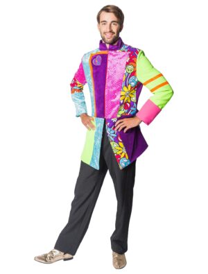 Mantel Flower Power Herren bunt XL Farbe: bunt