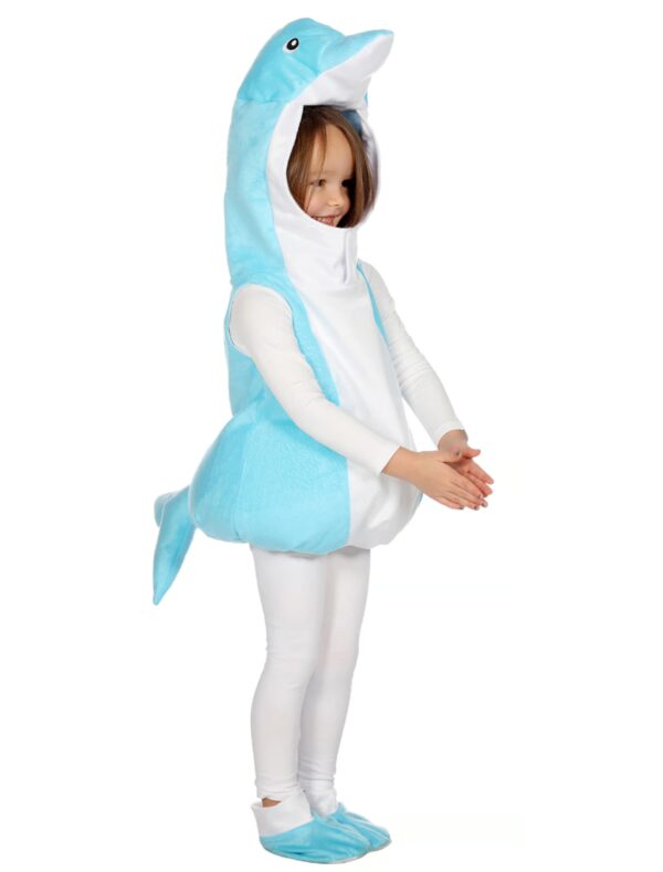 Overall Delphin Plüsch Kinder weiß/blau 86