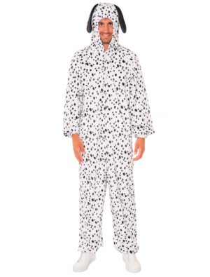 Overall Plüsch Dalmatiner Herren schwarz/weiß 56-58