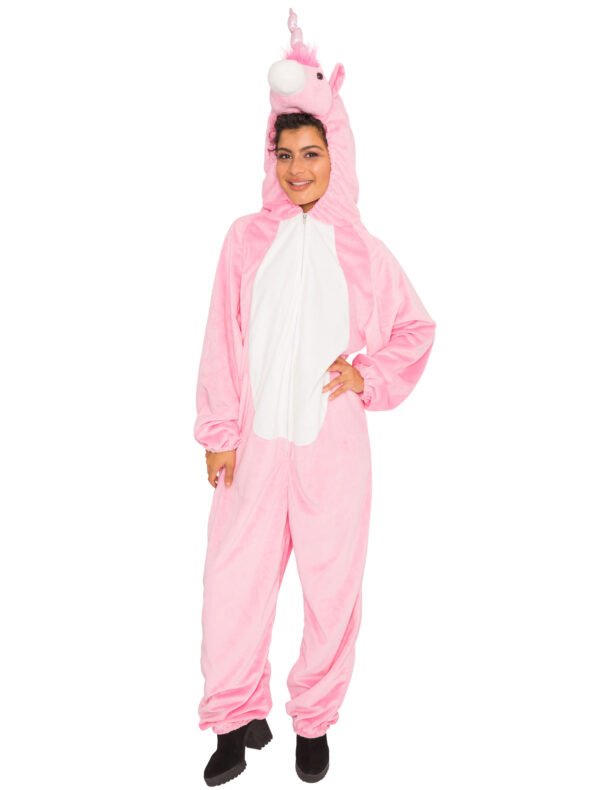 Overall Plüsch Einhorn Damen rosa 40-42