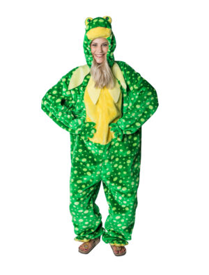 Overall Plüsch Frosch Damen grün 40-42