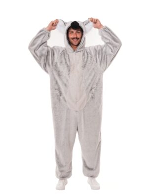 Overall Plüsch Koala grau 50/52