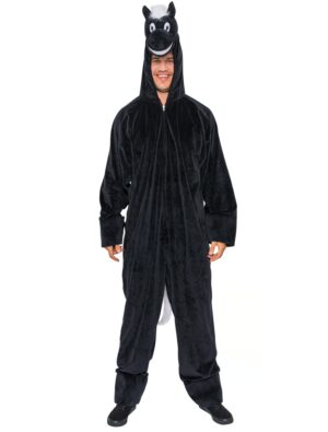 Overall Plüsch Pferd Herren schwarz 50-52