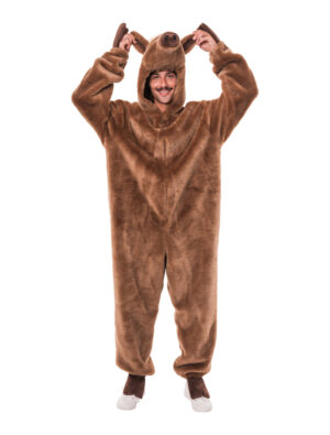 Overall Plüsch de luxe Wildschwein braun 50/52