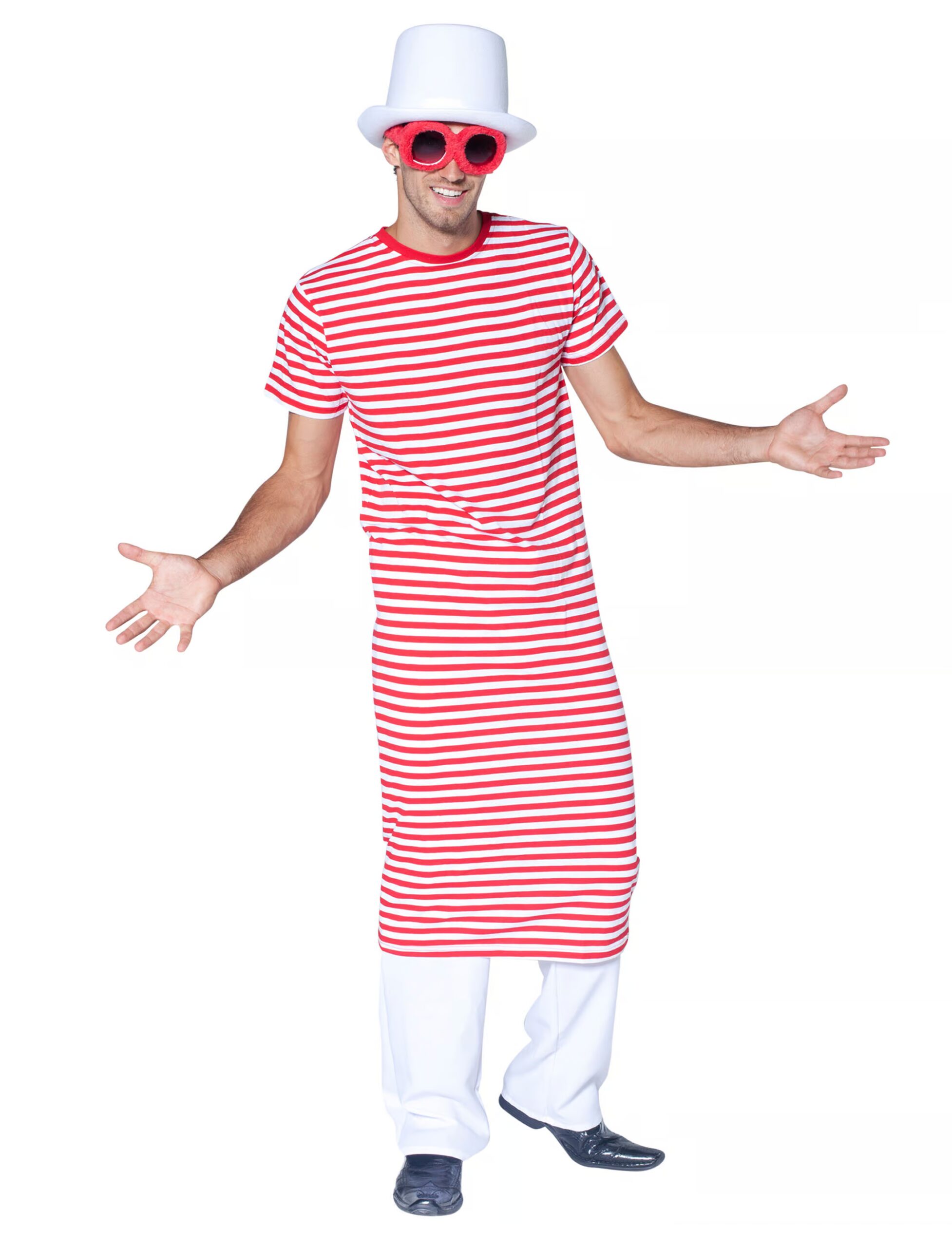 Rivelhemd kurzarm rot/weiß XS