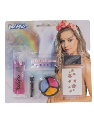 Schmink-Set Einhorn Schminke für Karneval & Fasching Farbe: bunt