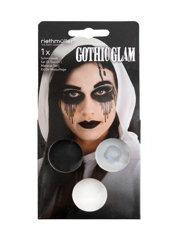 Schmink-Set Gothic schwarz/weiß Schminke für Karneval & Fasching