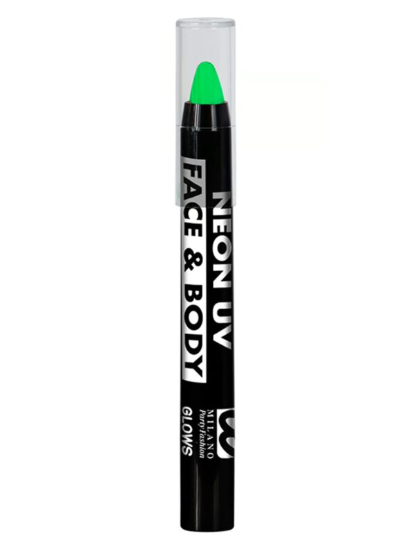 Schminkstift UV herausdrehbar neongrün Schminke für Karneval & Fasching