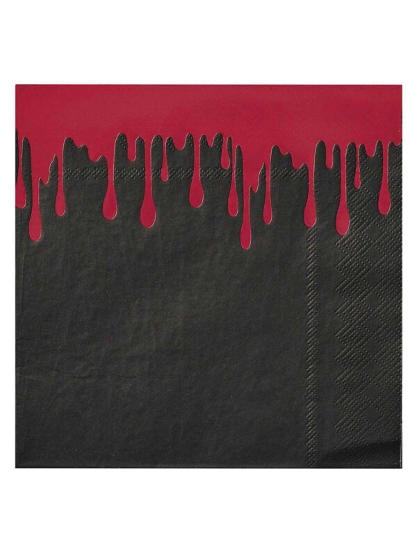 Serviette Blutspritzer schwarz/rot