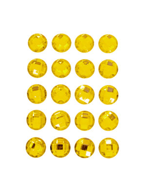 Strasssticker 20 Stk. gold Schminke für Karneval & Fasching