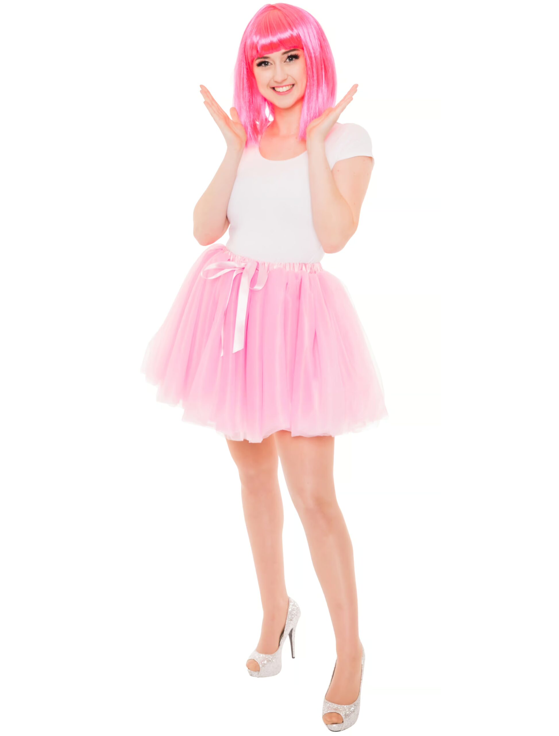 Tüllrock Damen rosa one size 1 Tüllrock Damen rosa one size