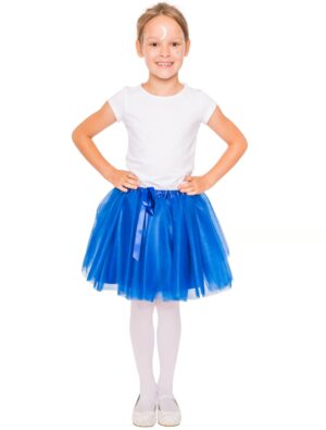 Tüllrock Mädchen blau one size