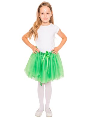 Tüllrock Mädchen grün one size
